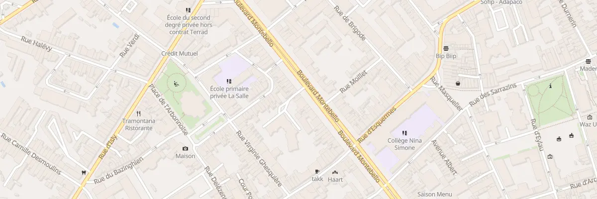 Plan du 46 Bd Montebello à Lille
