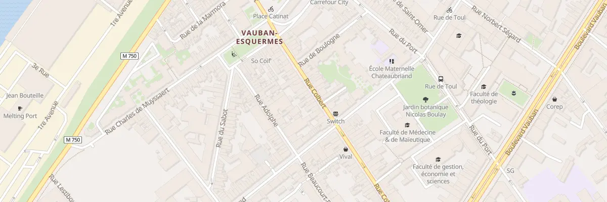 Plan du 182 Rue Colbert à Lille