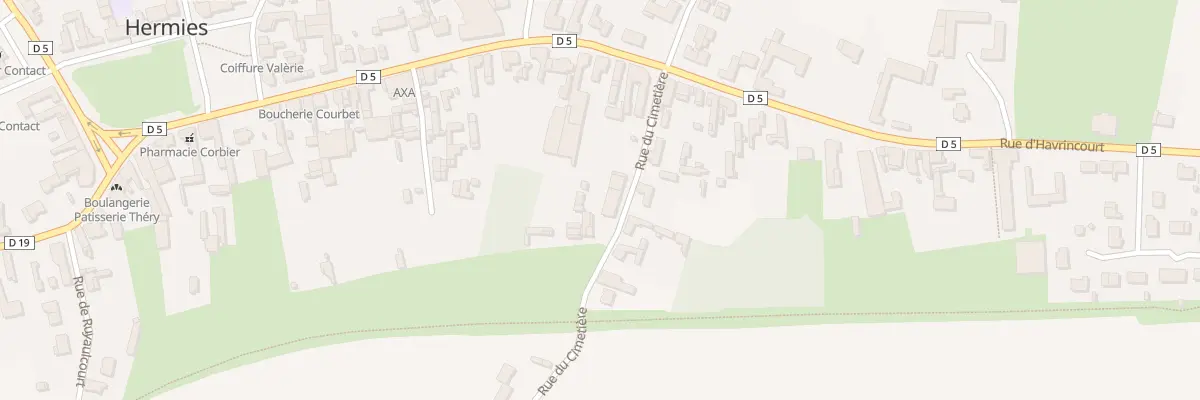 Plan du 2 Rue du Cimetière à Hermies