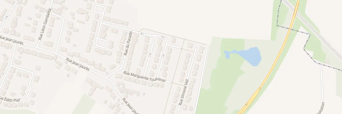 Plan du 20 Rue Marguerite Yourcenar à Évin-Malmaison
