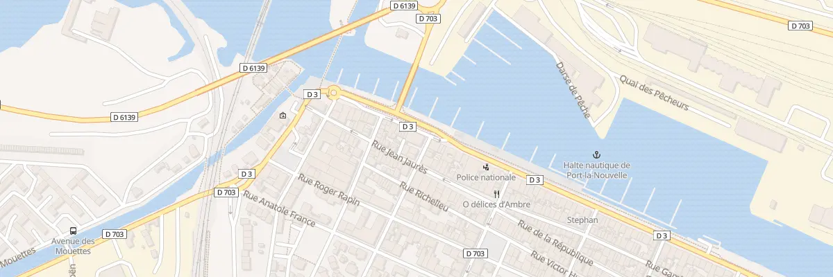 Plan du 16 Rue Pasteur à Port-la-Nouvelle