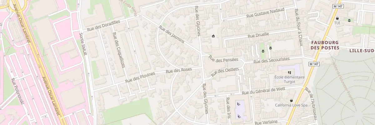 Plan du 6 Rue des Roses à Lille