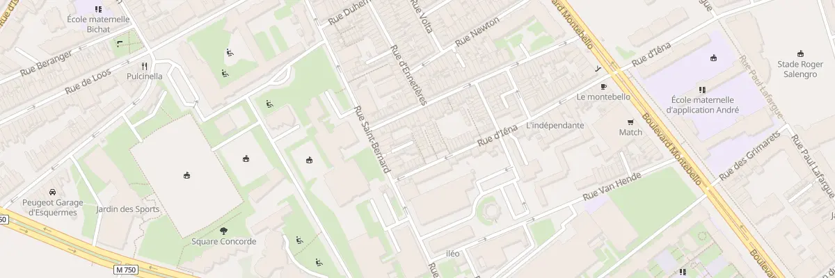 Plan du 22 Cour d’Iena 207 Rue d’Iena à Lille