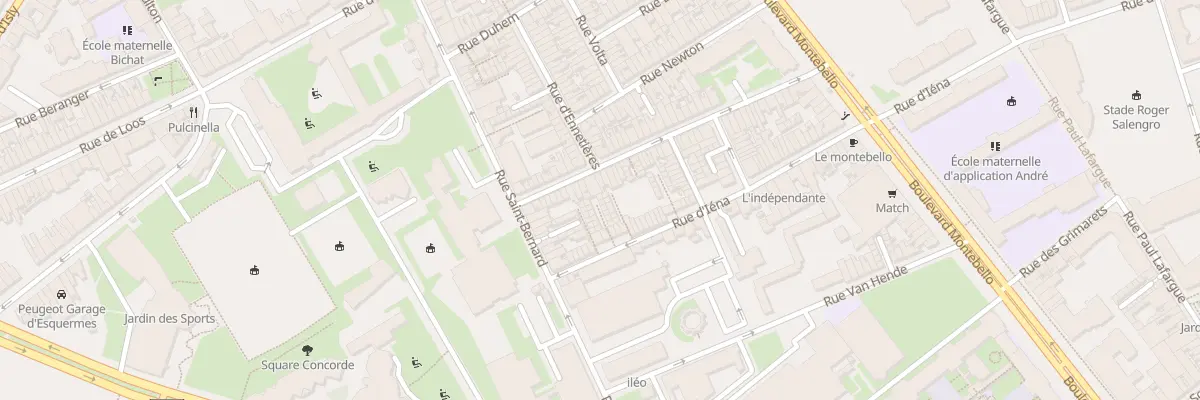 Plan du 12 Cité d’Iena 201 Rue d’Iena à Lille