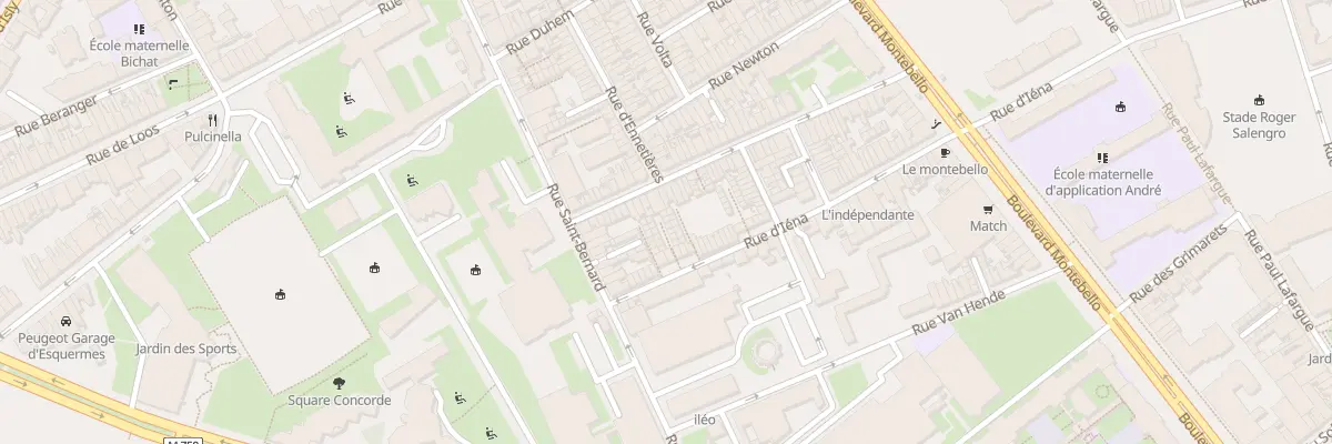 Plan du 11 Cité d’Iena 201 Rue d’Iena à Lille