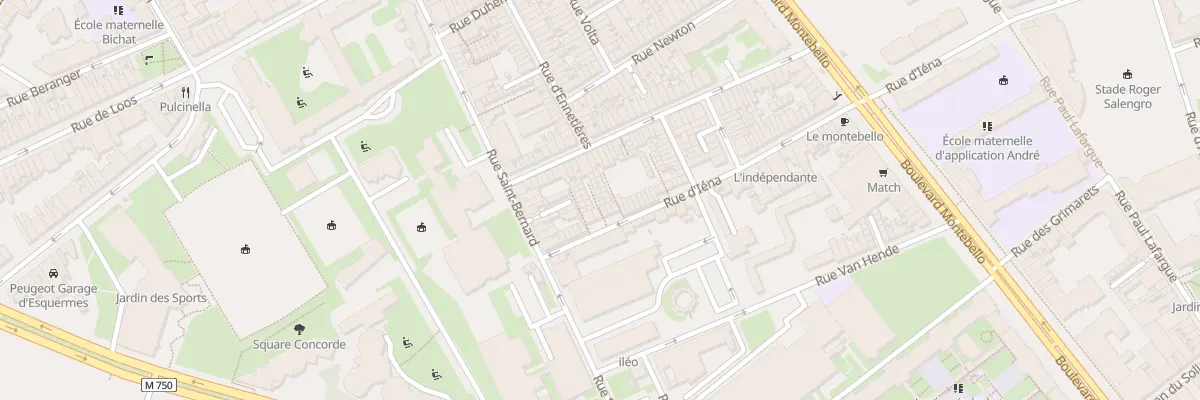 Plan du 8 Cité d’Iena 201 Rue d’Iena à Lille