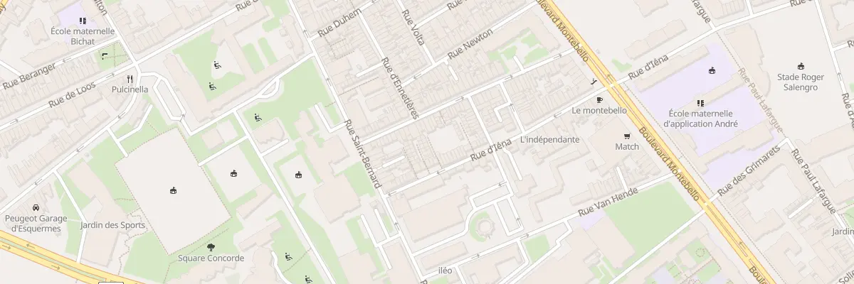 Plan du 5 Cité d’Iena 201 Rue d’Iena à Lille