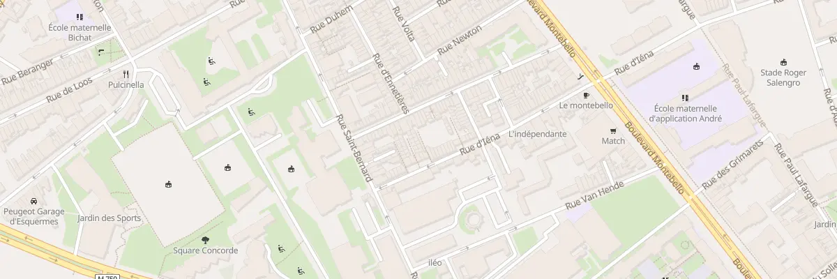 Plan du 4 Cité d’Iena 201 Rue d’Iena à Lille