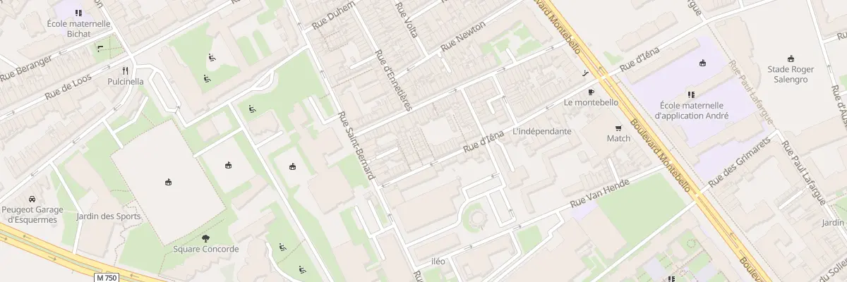 Plan du 3 Cité d’Iena 201 Rue d’Iena à Lille
