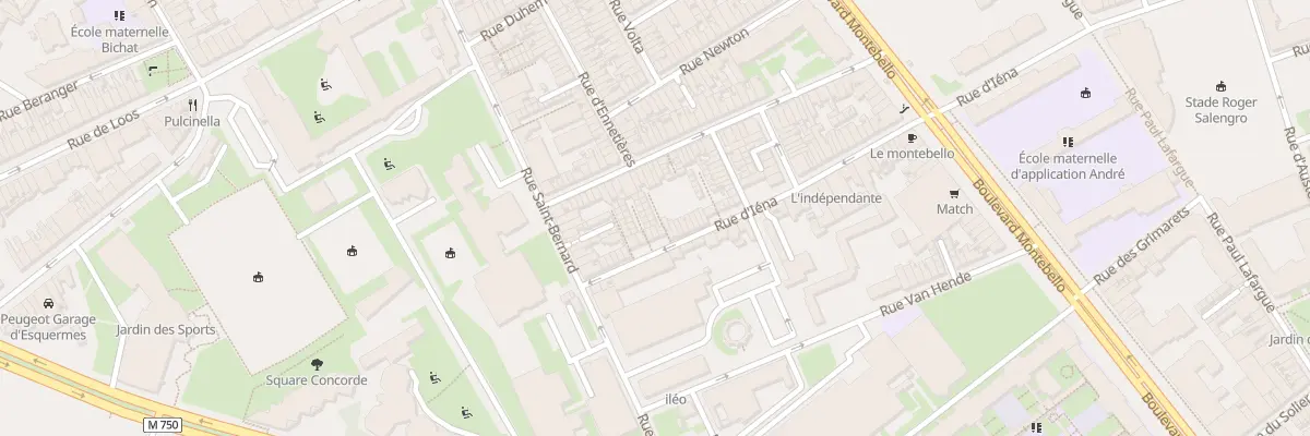 Plan du 2 Cour d’Iena 207 Rue d’Iena à Lille
