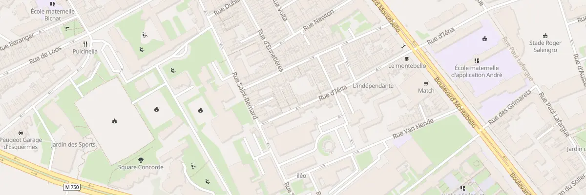 Plan du 1 Cité d’Iena 201 Rue d’Iena à Lille