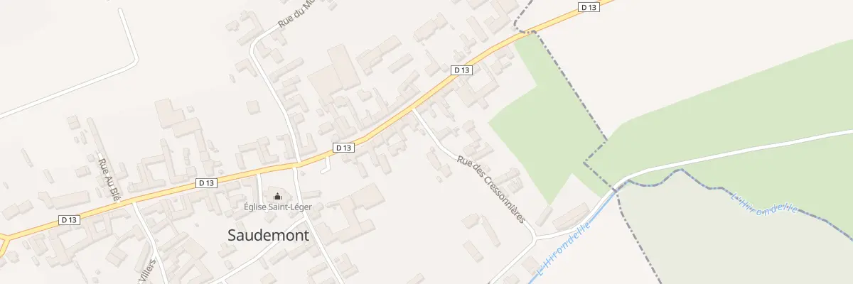Plan du 9 Rue du Maréchal Leclerc à Saudemont