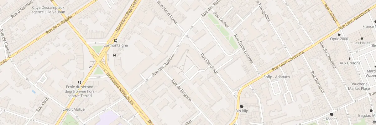 Plan du 173 Rue des Stations à Lille