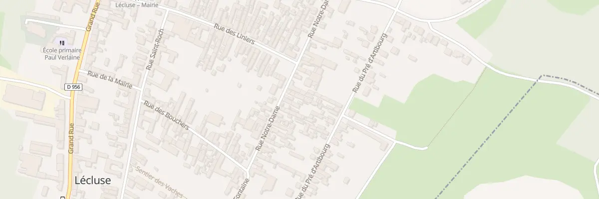 Plan du 29 Rue Notre - Dame à Lécluse