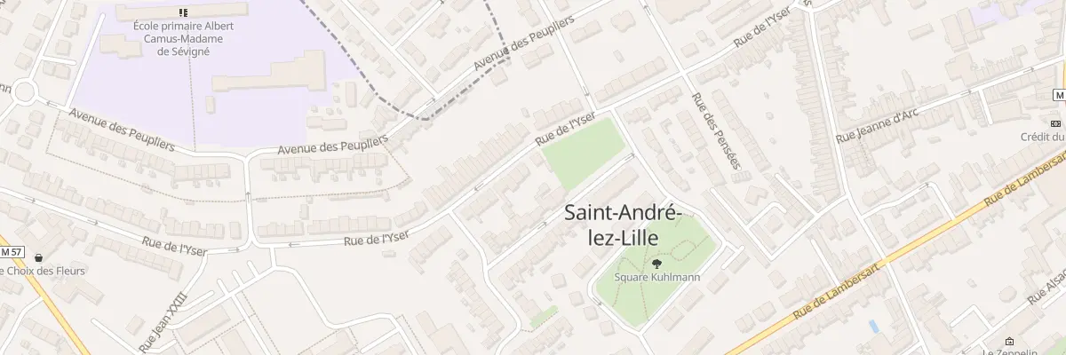 Plan du 65 Rue de l’Yser à Saint-André-lez-Lille