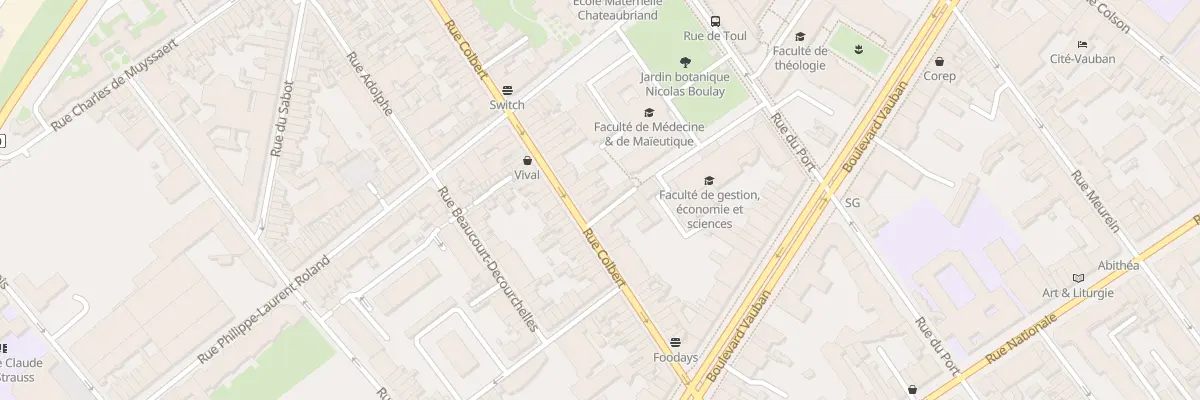 Plan du 127 Rue Colbert à Lille