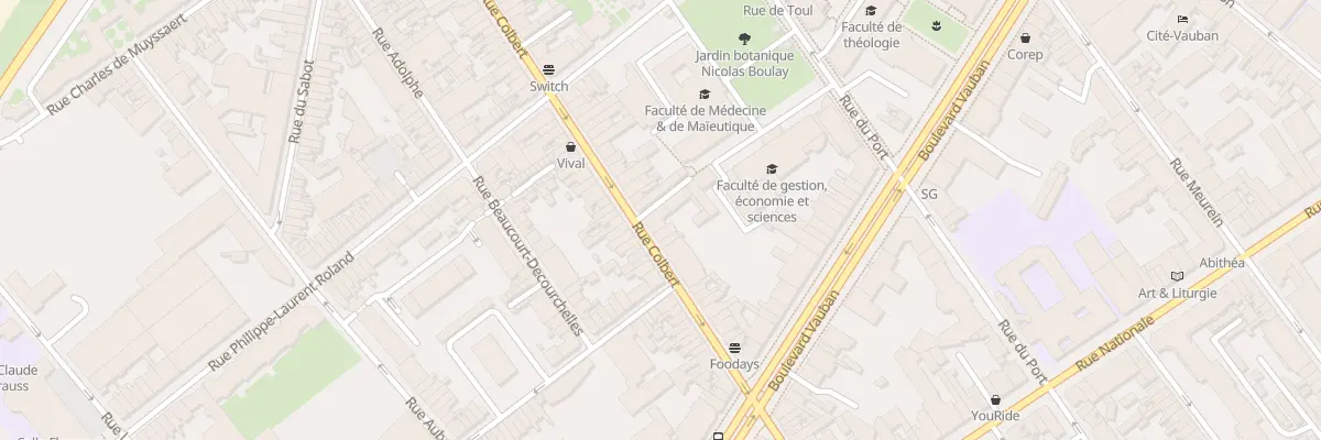 Plan du 121 Rue Colbert à Lille