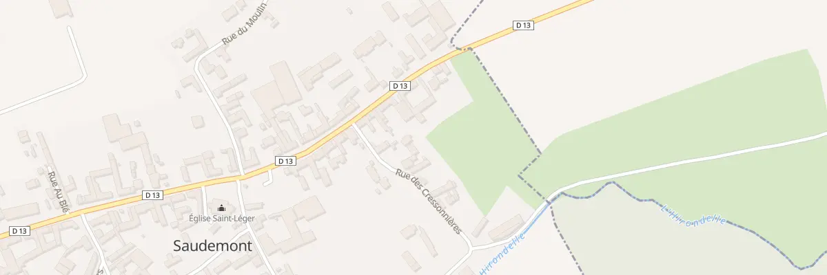 Plan du 1 Rue des Cressonnières à Saudemont