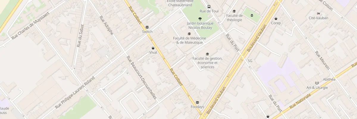 Plan du 125 Rue Colbert à Lille