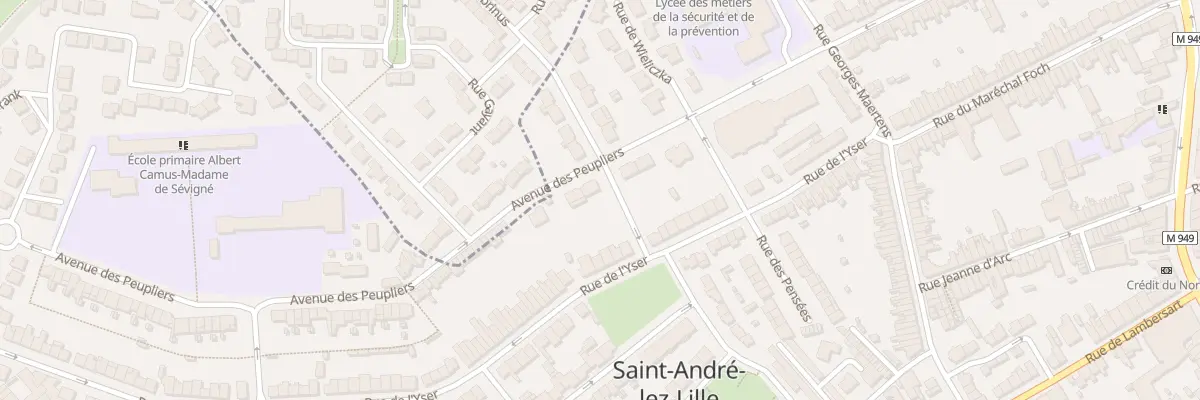 Plan du 132 Av des Peupliers à Saint-André-lez-Lille