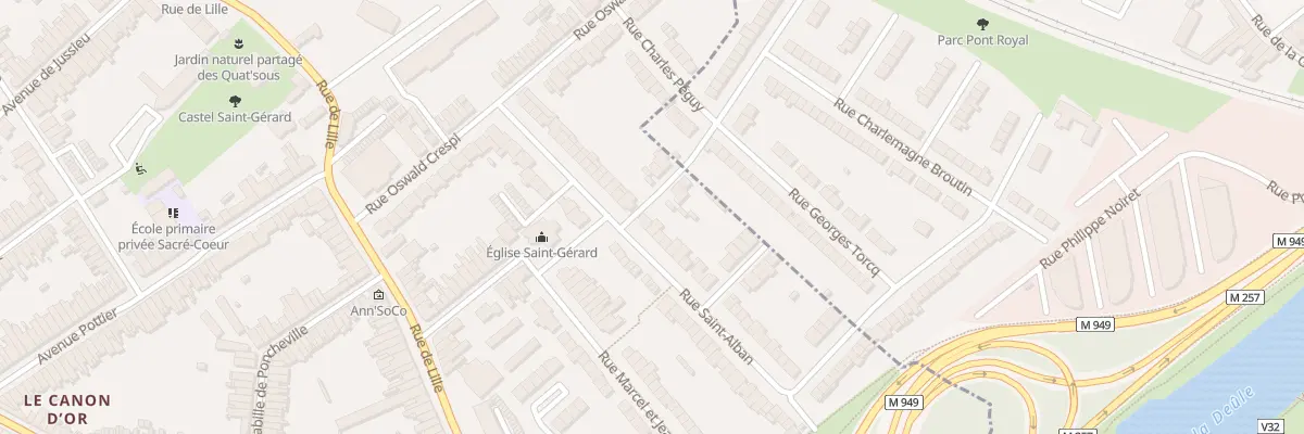 Plan du 33 Rue Saint-Alban à Lambersart