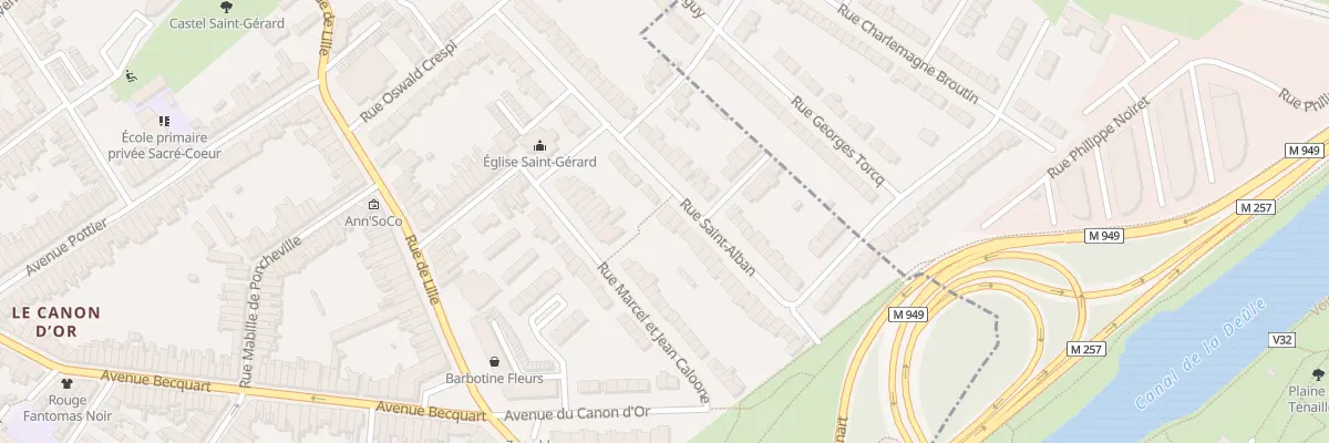 Plan du 52 Rue Saint-Alban à Lambersart