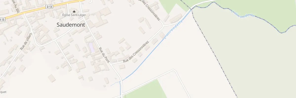 Plan du 15 Rue des Cressonnières à Saudemont
