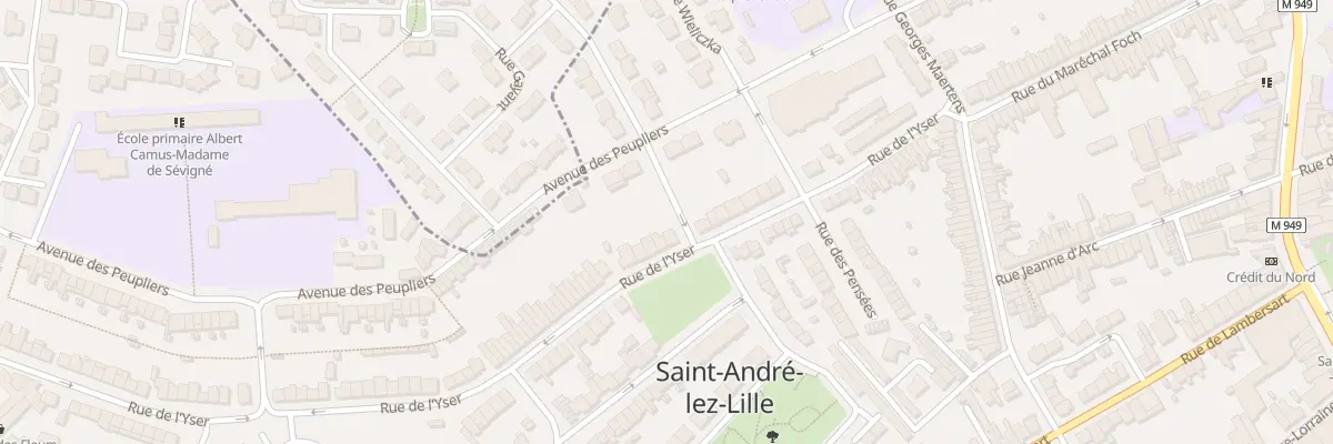 Plan du 30 Rue de l’Yser à Saint-André-lez-Lille