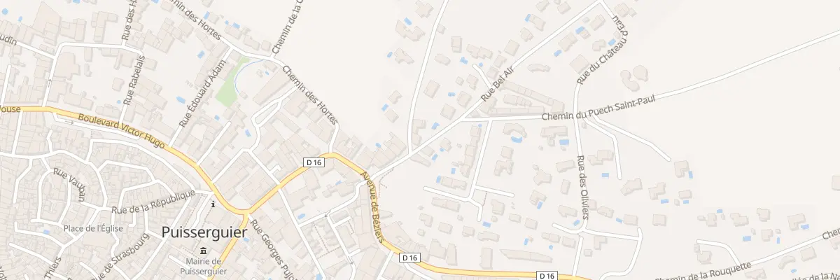 Plan de la Rue du Bel Air à Puisserguier