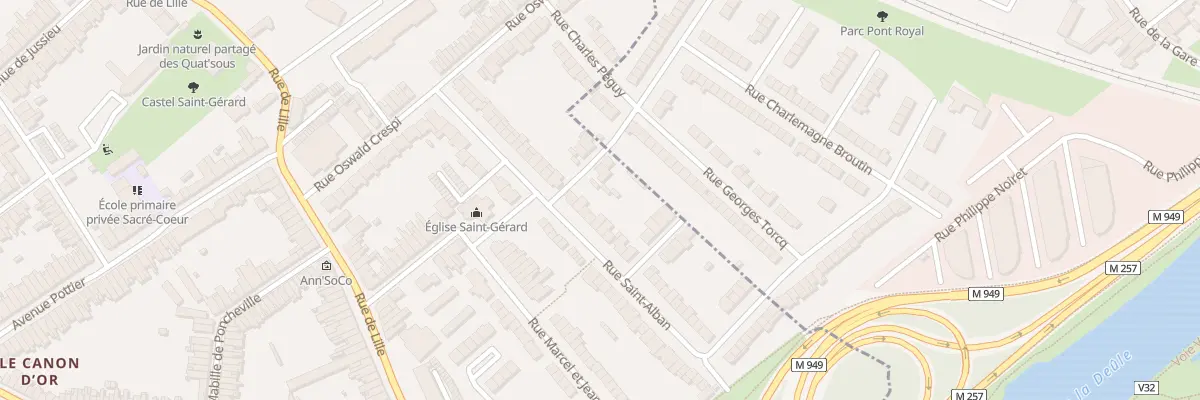 Plan du 9002 Rue de la Cueillerie à Lambersart