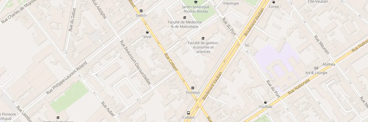 Plan du 111 Rue Colbert à Lille