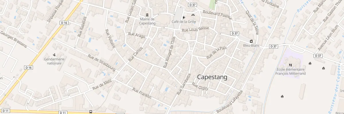 Plan du 9 Rue Rouget de L’Isle à Capestang