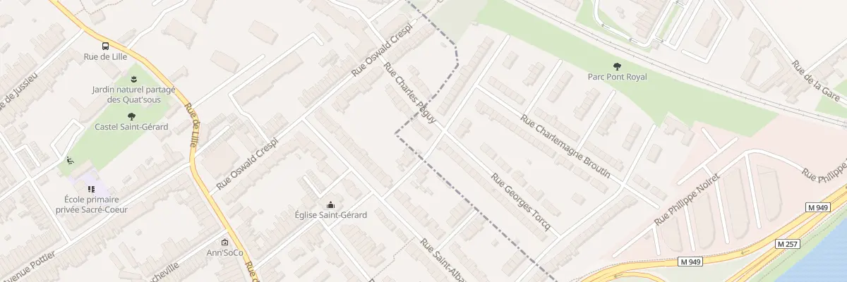 Plan du 16 Rue Charles Péguy à Saint-André-lez-Lille