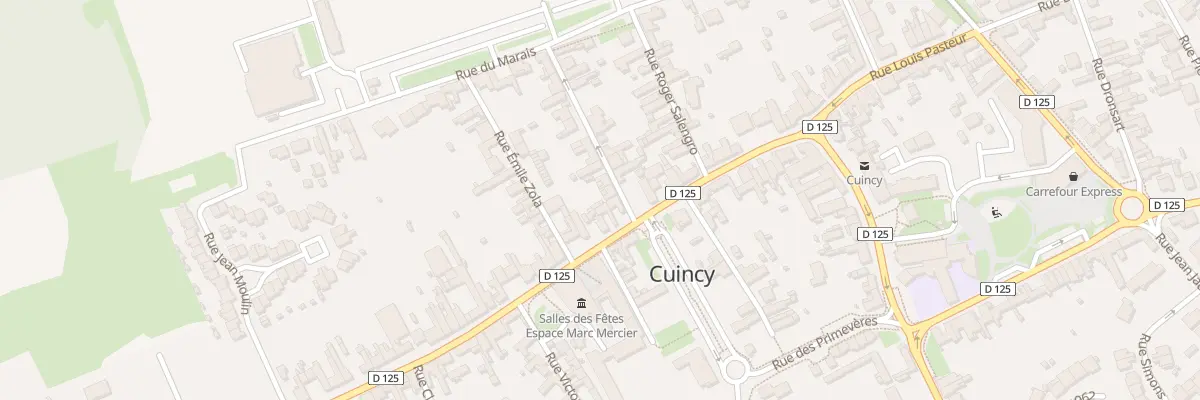 Plan du 25 Rue Vaillant Couturier à Cuincy