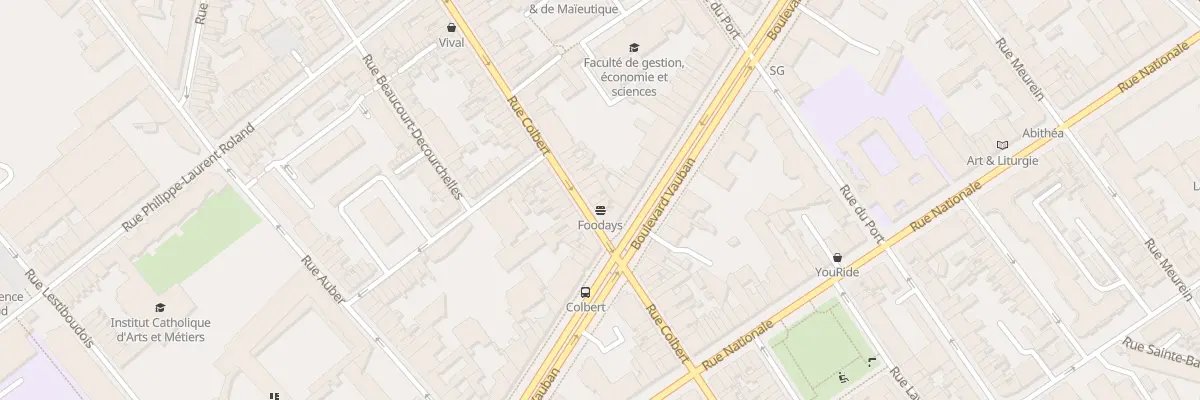 Plan du 95 Rue Colbert à Lille