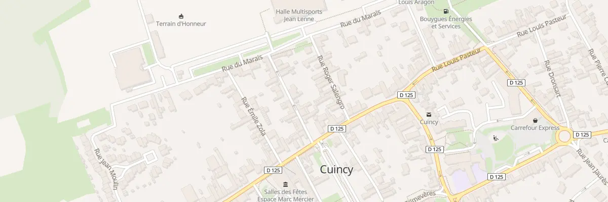 Plan du 50 Rue Vaillant Couturier à Cuincy