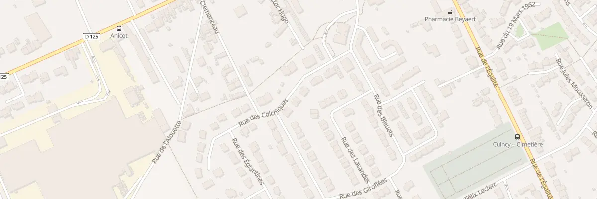 Plan du 197 Rue des Colchiques à Cuincy