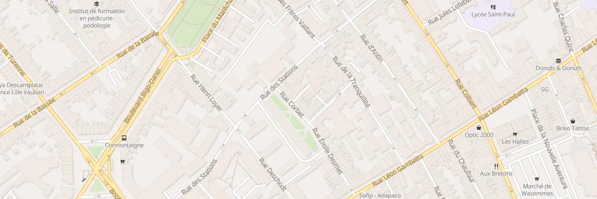 Plan du 13 Rue Corbet à Lille