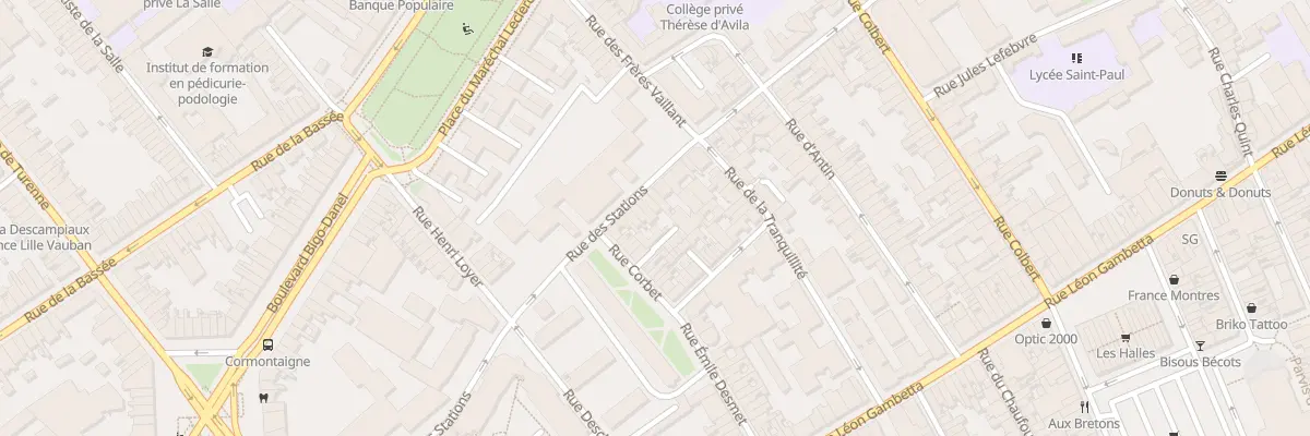 Plan du 151 Rue des Stations à Lille