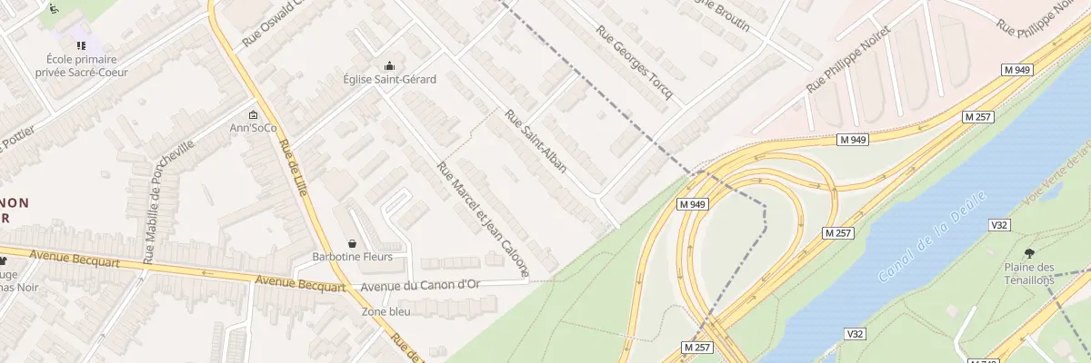 Plan du 72 Rue Saint-Alban à Lambersart