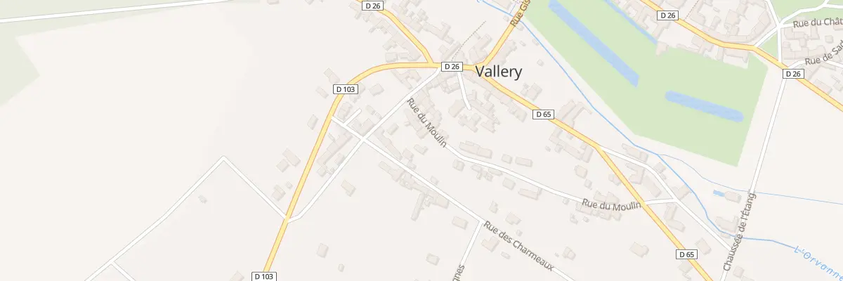 Plan du 6 Rue du Moulin à Vallery