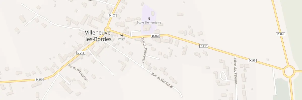 Plan du 1 Rue du Presbytère à Villeneuve-les-Bordes