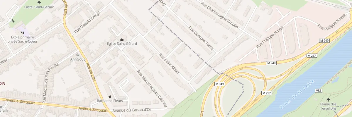 Plan du 53 Rue Saint-Alban à Lambersart
