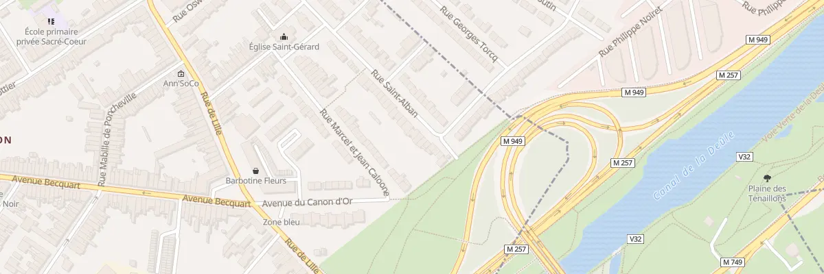 Plan du 76 Rue Saint-Alban à Lambersart
