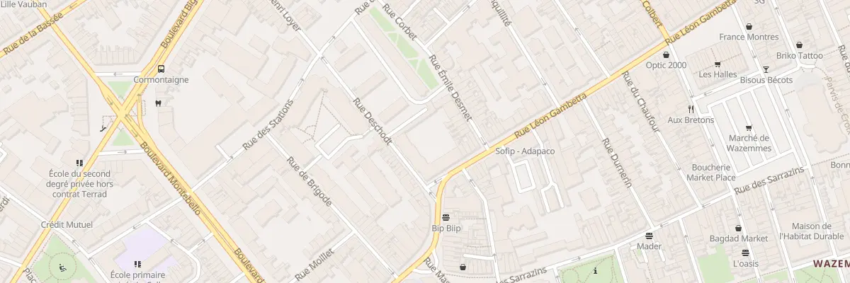 Plan du 430 Rue Léon Gambetta à Lille