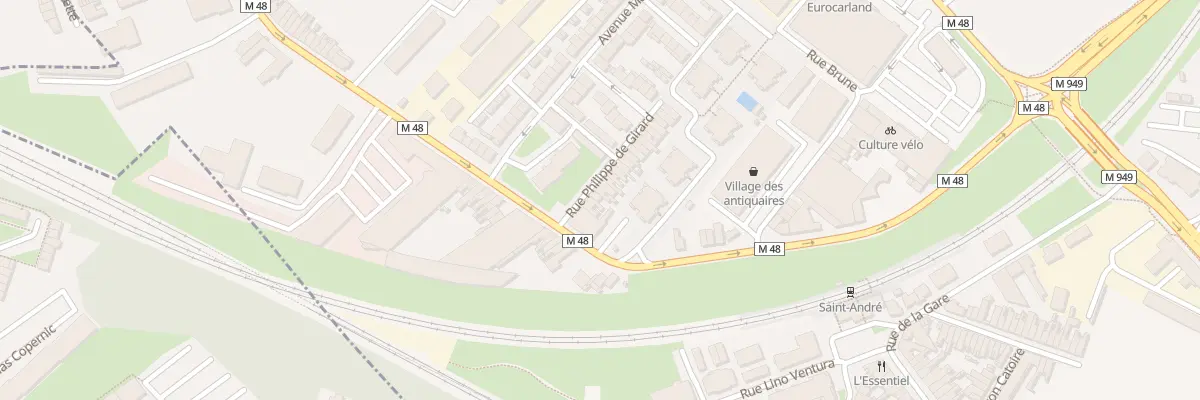 Plan du 12 Rue Philippe De Girard à Saint-André-lez-Lille