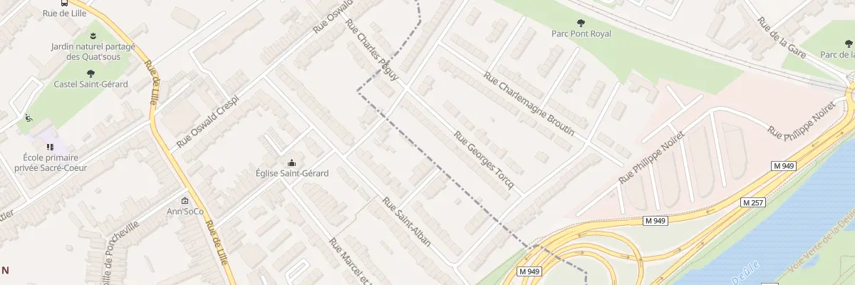 Plan du 14 Rue Georges Torcq à Saint-André-lez-Lille