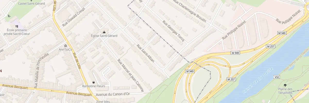 Plan du 57 Rue Saint-Alban à Lambersart