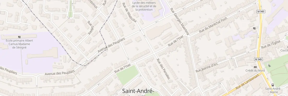 Plan du 18 Rue de l’Yser à Saint-André-lez-Lille