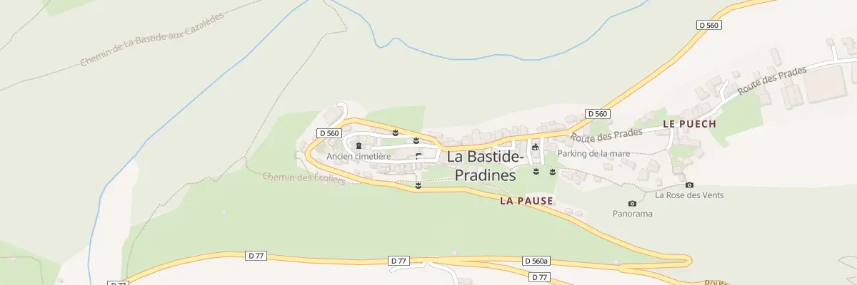 Plan du 5033 La Bastide Pradines à La Bastide-Pradines